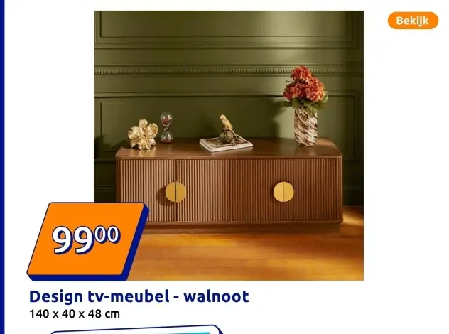 Aanbieding: Design tv-meubel - walnoot