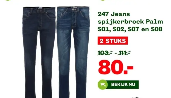 Aanbieding: Jeans spijkerbroek Palm