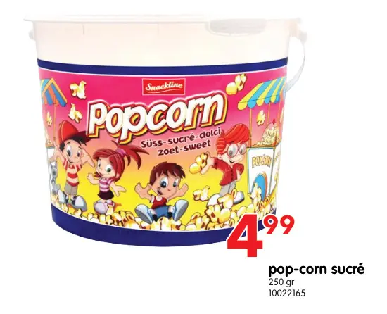 Offre: pop-corn sucré