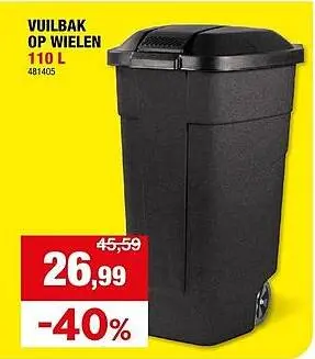 Promotie: Vuilbak op wielen