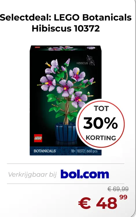 Aanbieding: LEGO Botanicals Hibiscus 10372
