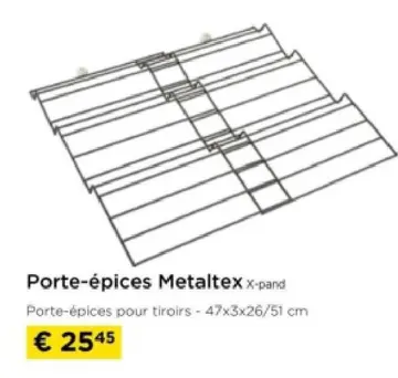 Offre: Porte-épices Metaltex X-pand