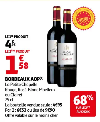 Promotie: Bordeaux AOP La Petite Chapelle
