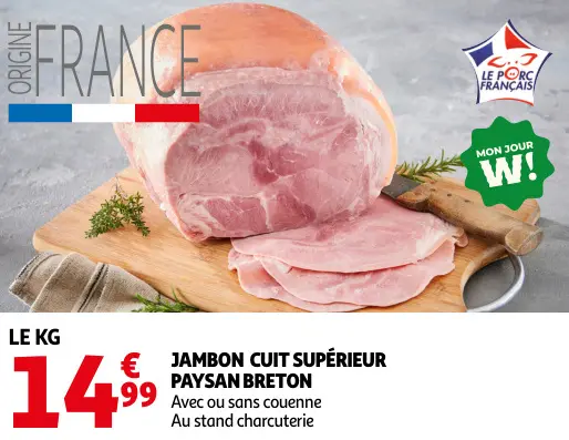 Promotie: Jambon cuit supérieur paysan breton