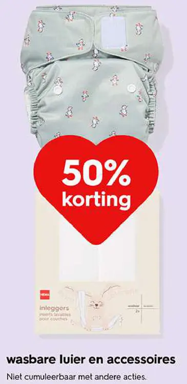 Promotie: Wasbare luier en accessoires