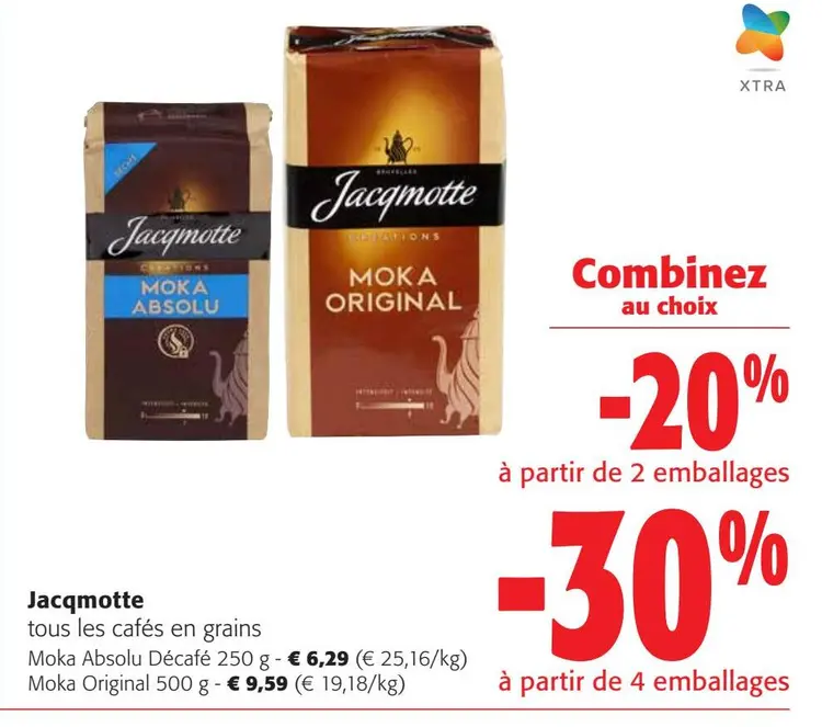 Offre: Jacqmotte Moka Absolu Décafé and Moka Origina