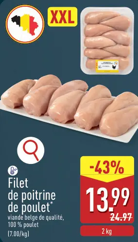 Offre: Filet de poitrine de poulet