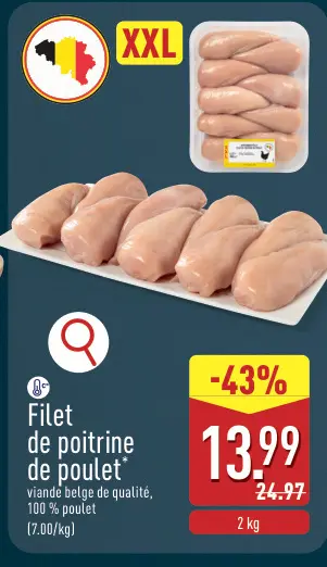Offre: Filet de poitrine de poulet