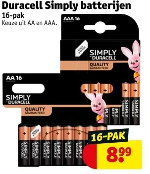 Aanbieding: Duracell Simply batterijen