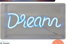 Aanbieding: Neon led tekstbord Dream blauw