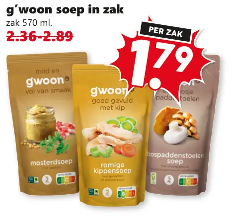 Aanbieding: G'woon soep in zak