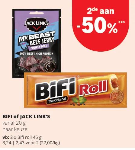 Promotie: BIFI of JACK LINK'S