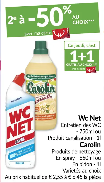 Offre: Entretien des WC ou Produit canalisation ou Produits de nettoyage En spray ou En bidon