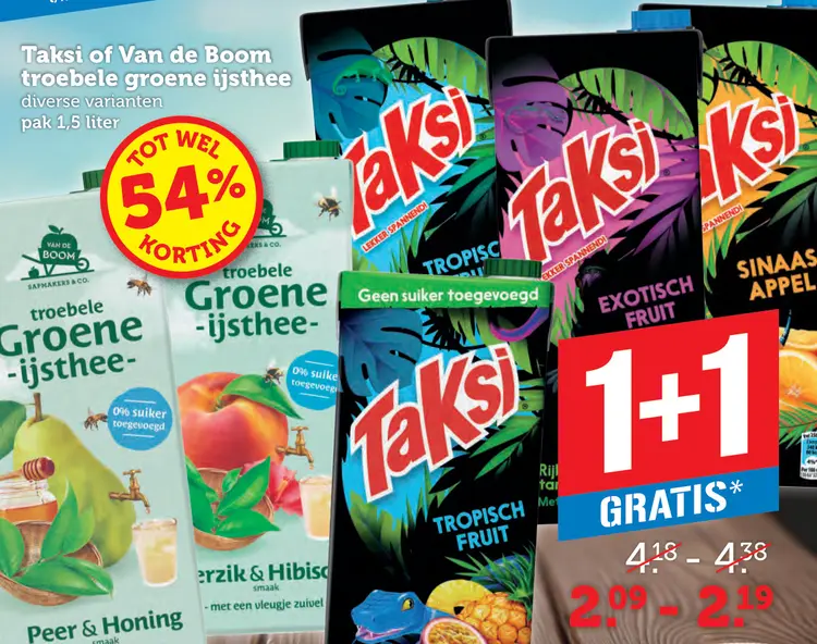 Aanbieding: Taksi of Van de Boom troebele groene ijsthee