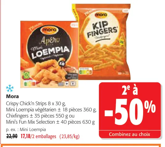 Offre: Crispy Chick'n Strips, Mini Loempia végétarie