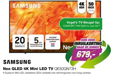 Aanbieding: Samsung 50" Neo QLED 4K QN73H Mini LED (2026)