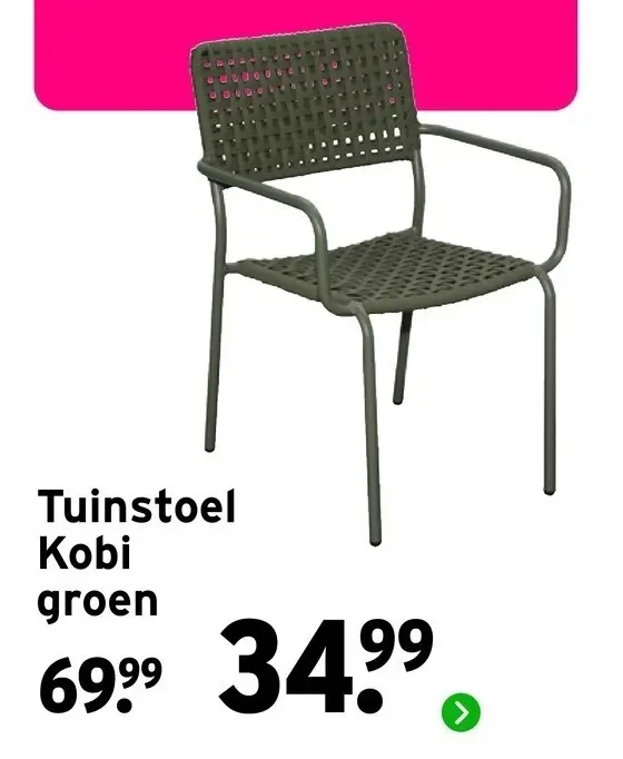 Aanbieding: Tuinstoel Kobi groen
