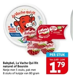 Aanbieding: Babybel, La Vache Qui Rit naturel of Boursin