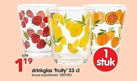 Promotie: drinkglas 'fruity'