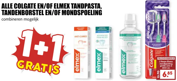 Aanbieding: Tandpasta, tandenborstel en mondspoeling