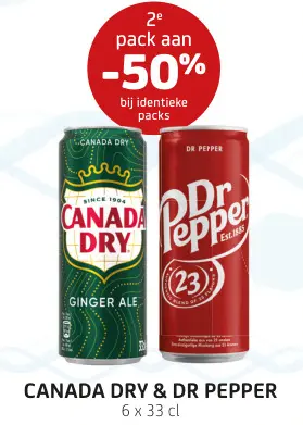 Promotie: Canada dry & DR PEPPER