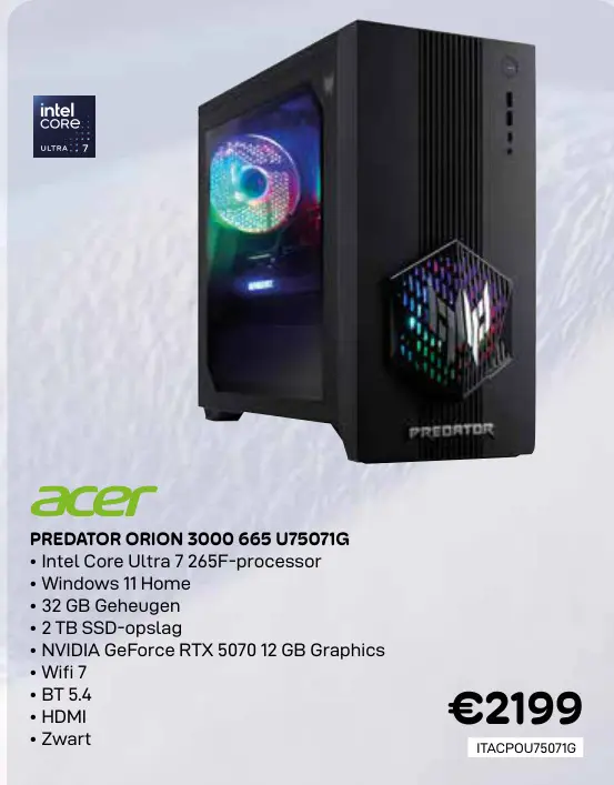 Promotie: Predator orion 3000 665 u75071g