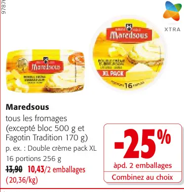 Offre: Maredsous tous les fromages