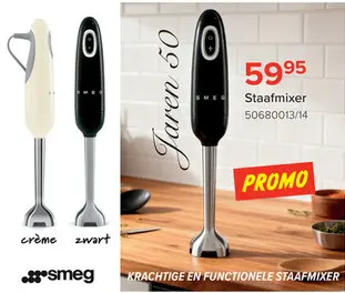 Promotie: Smeg Staafmixer - 700W - Zwart