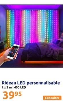 Offre: Rideau LED personnalisable