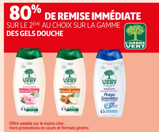Offre: Gels Douche L'Arbre Vert