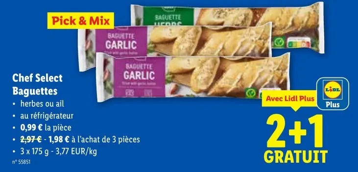 Offre: Chef Select Baguettes