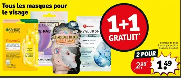 Offre: Masques pour le visage