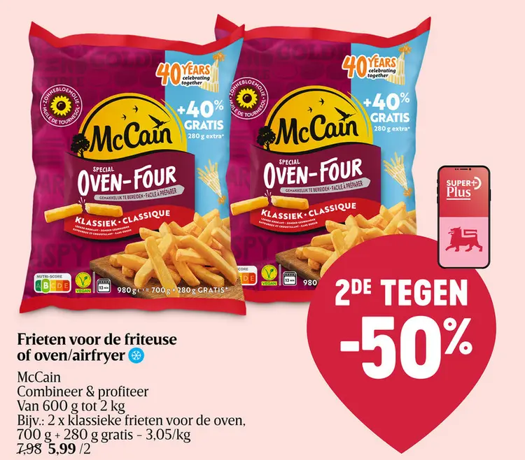 Promotie: Frieten voor de friteuse of oven/airfryer