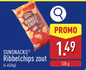 Promotie: Ribbelchips zout