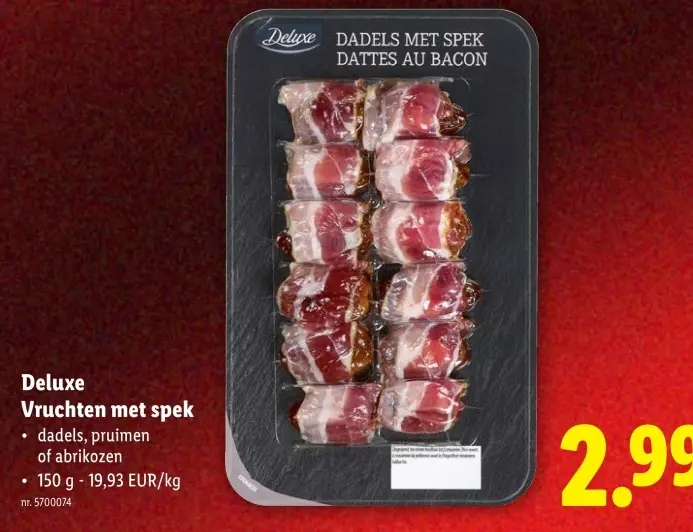 Aanbieding: Vruchten met spek