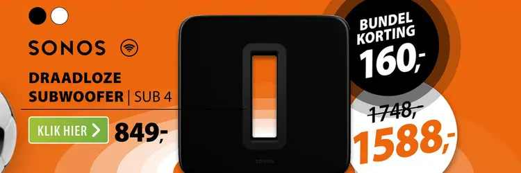 Aanbieding: Sonos SUB 4 Zwart