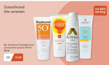 Aanbieding: Biodermal Gevoelige Huid Zonnecrème Gezicht