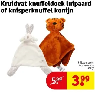 Promotie: Kruidvat knuffeldoek luipaard of knisperknuffel