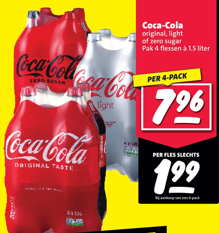 Aanbieding: Coca-Cola original, light of zero sugar