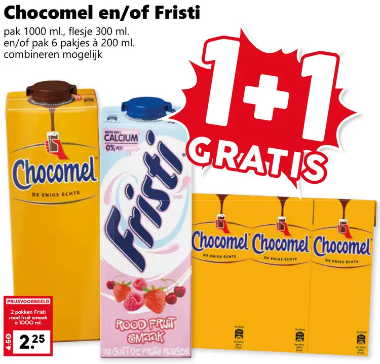 Aanbieding: Chocomel en/of Fristi