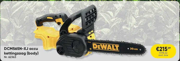 Promotie: accu kettingzaag (body)
