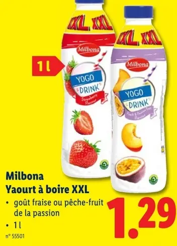 Offre: Yaourt à boire XXL