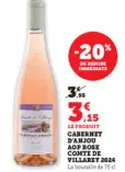 Aanbieding: CABERNET D'ANJOU AOP ROSE CONTE DE VILLAREY