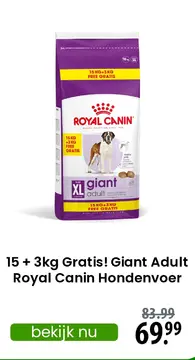 Aanbieding: 15 + 3kg Gratis! Giant Adult Royal Canin Hondenvoer