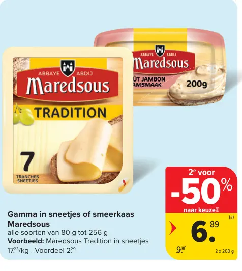 Promotie: Gamma in sneetjes of smeerkaas