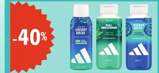 Promotie: Adidas Vibes Energy Drive & Full Recharge