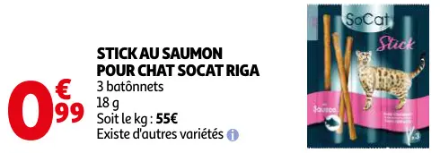 Promotie: Stick au saumon pour chat