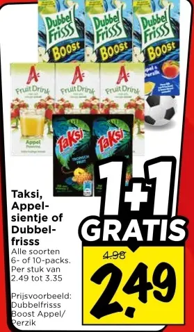 Aanbieding: Taksi, Appelsientje of Dubbelfrisss