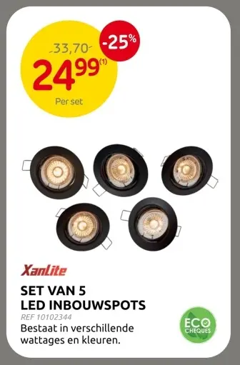 Promotie: Led inbouwspots