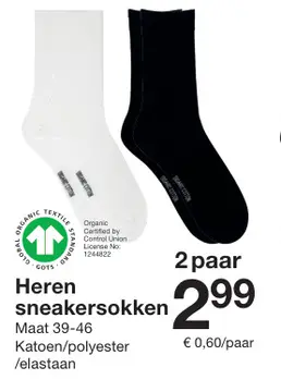 Aanbieding: Heren sneakersokken